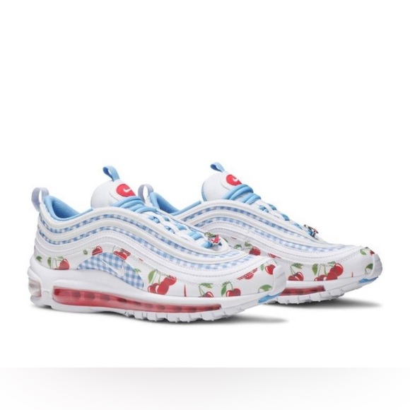 Nike Other - NIKE AIR MAX 97 (GS) WHITE-CHERRY PICNIC TABLE SZ youth 4.5 Y​​